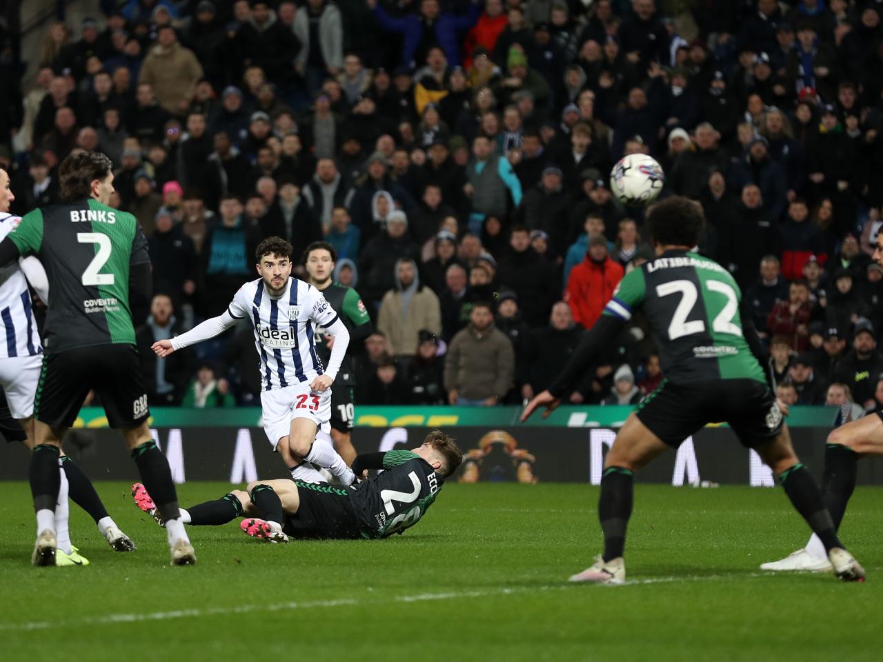 Mikey Johnston shoots and scores against Coventry 