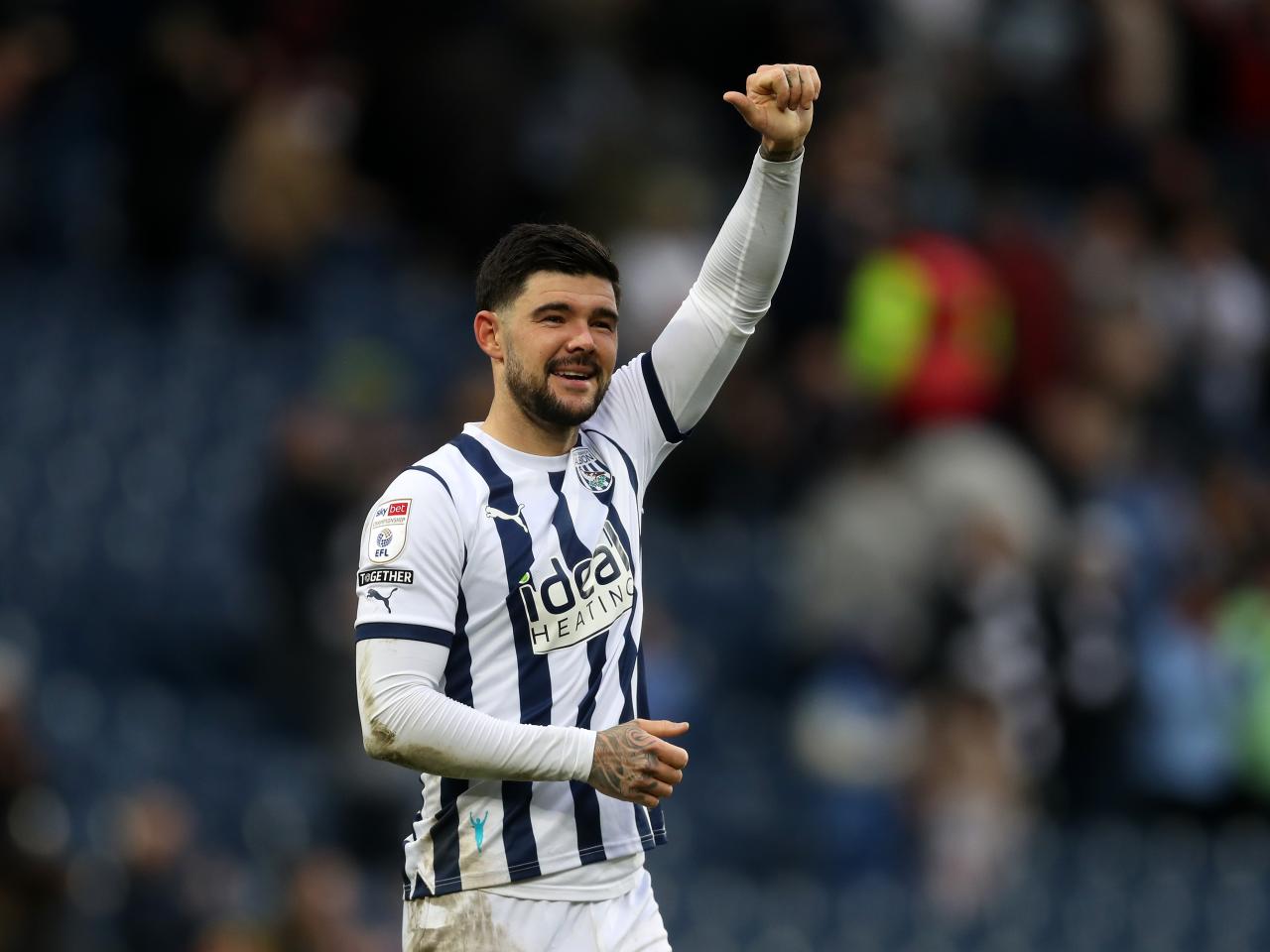 Alex Mowatt with his thumb up after beating Bristol City 