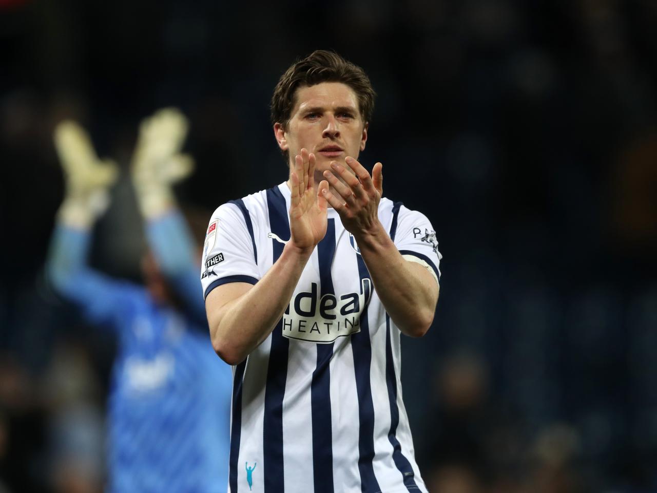 Adam Reach applauds Albion fans following the win over Coventry 