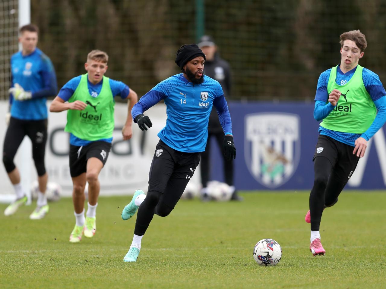 Nathaniel Chalobah running with the ball during a training session