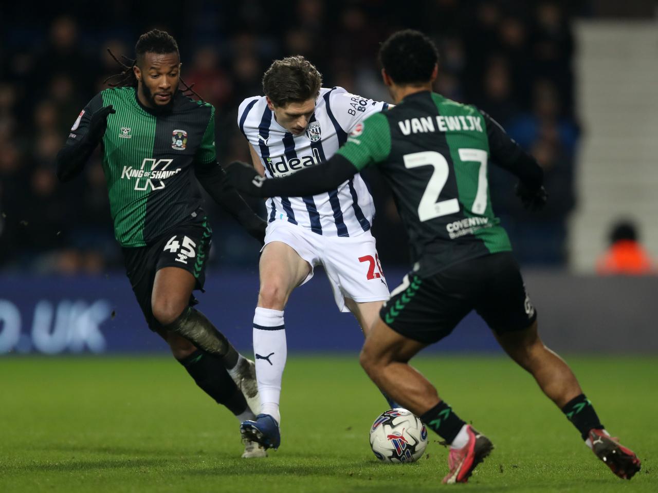 Adam Reach on the ball against Coventry 