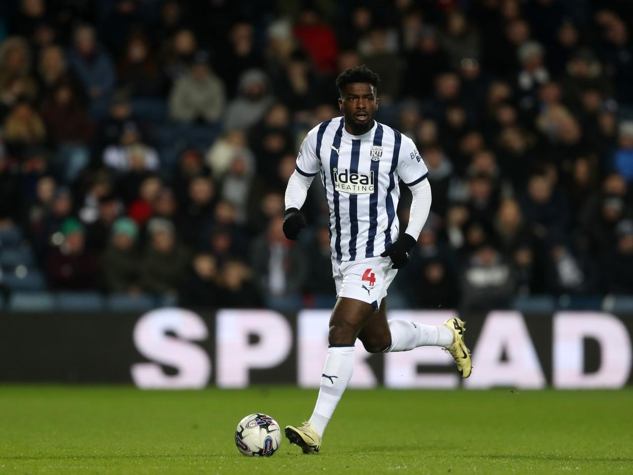 Cedric Kipre on the ball against Coventry 