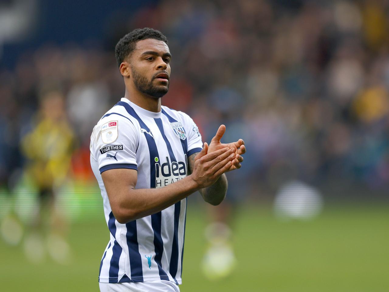 Darnell Furlong applauding supporters after the Watford game