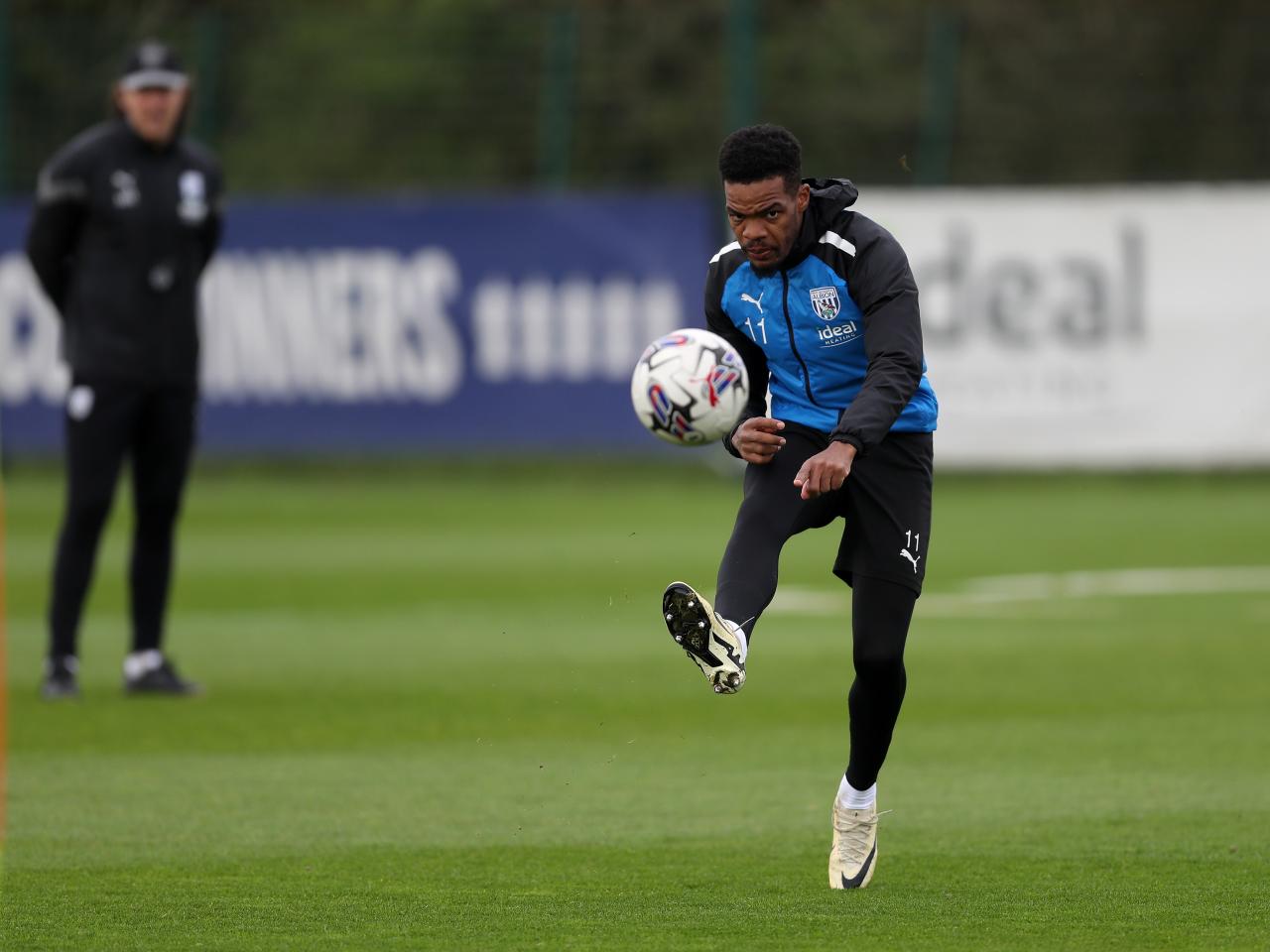 Albion players in training.