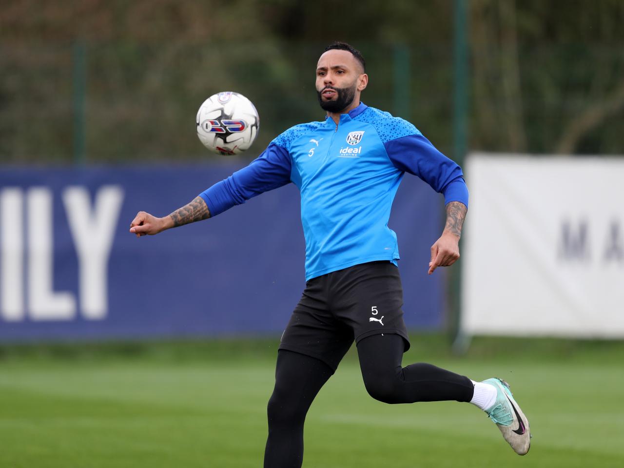Albion players in training.