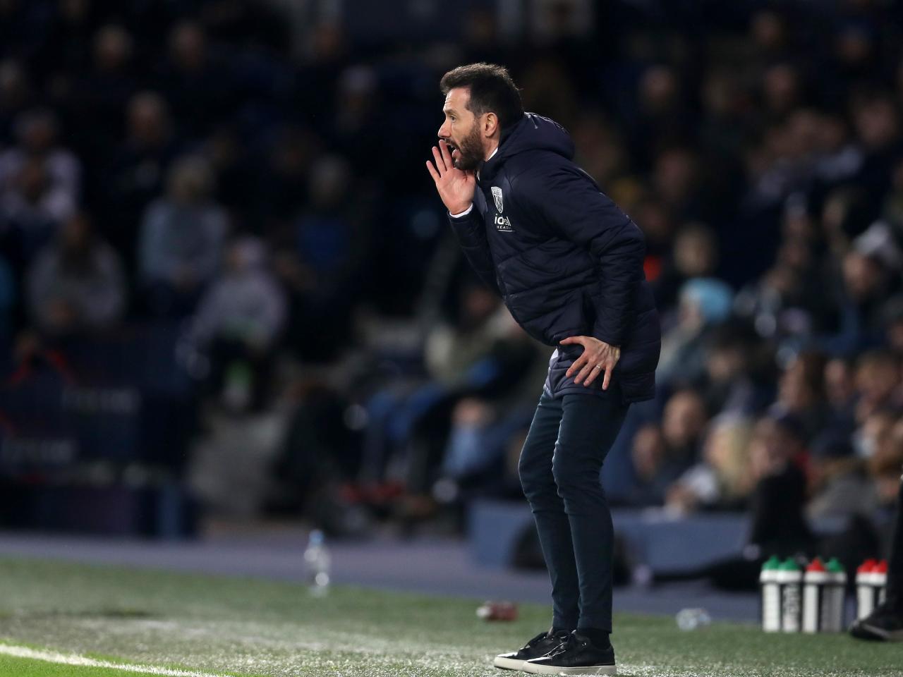 Carlos Corberán on the sidelines during Albion's clash with Rotherham United
