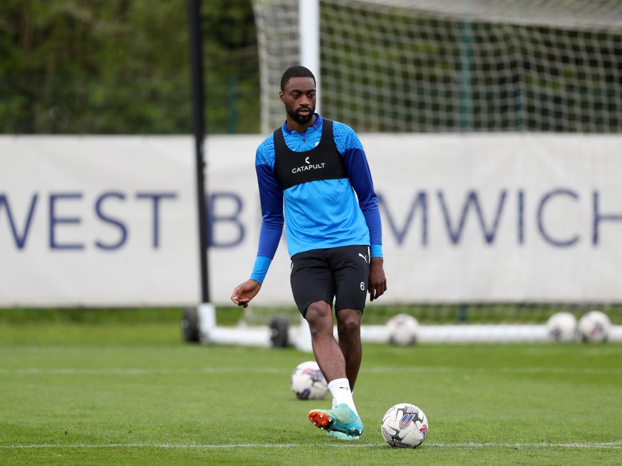 Albion players in training.