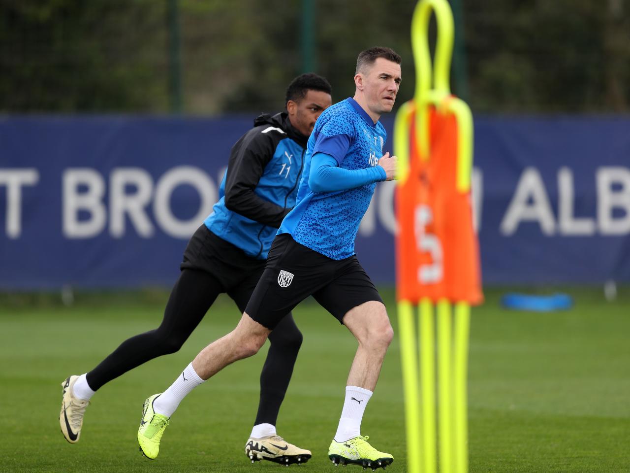 Albion players in training.