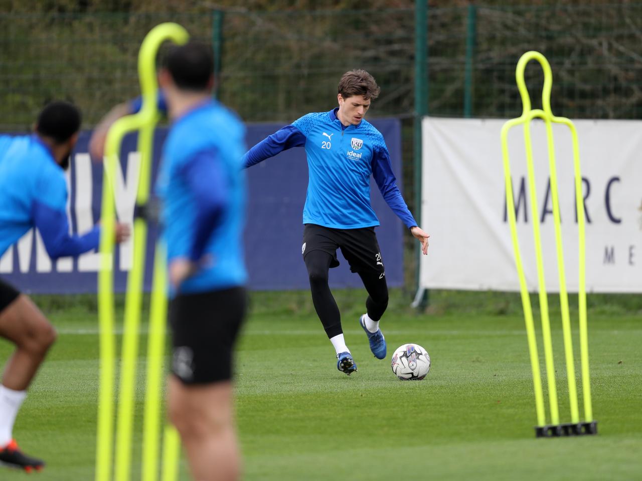 Albion players in training.