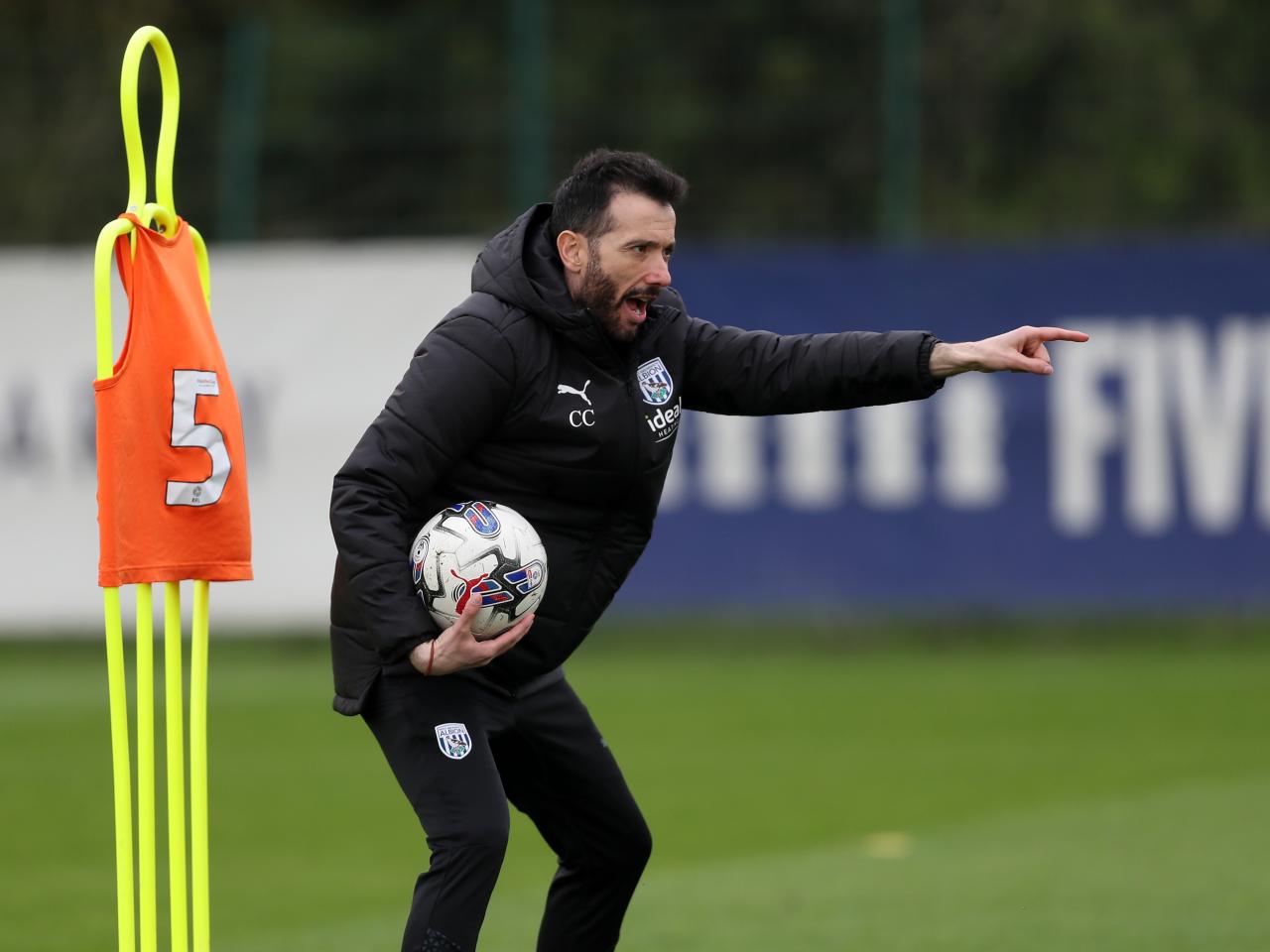 Albion players in training.