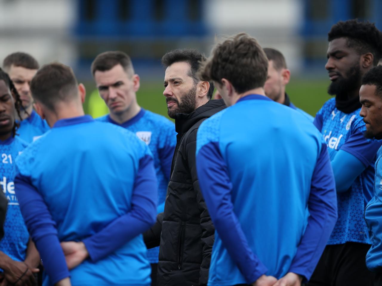 Albion players in training.