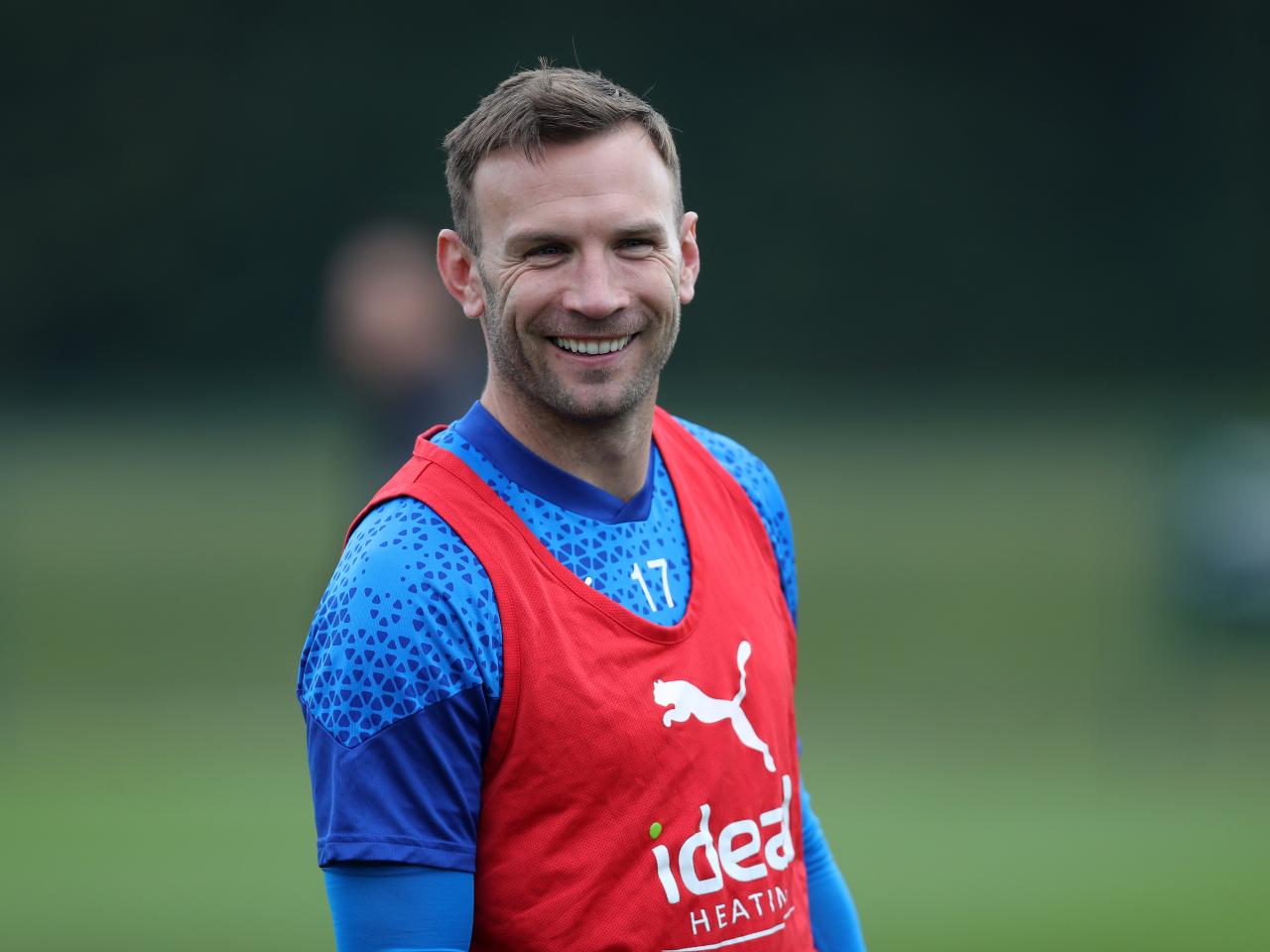 Andi Weimann smiling during a training session