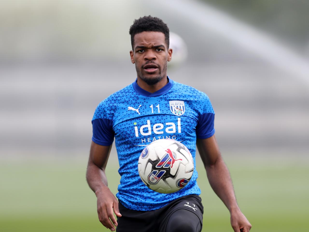 Grady Diangana on the ball during training