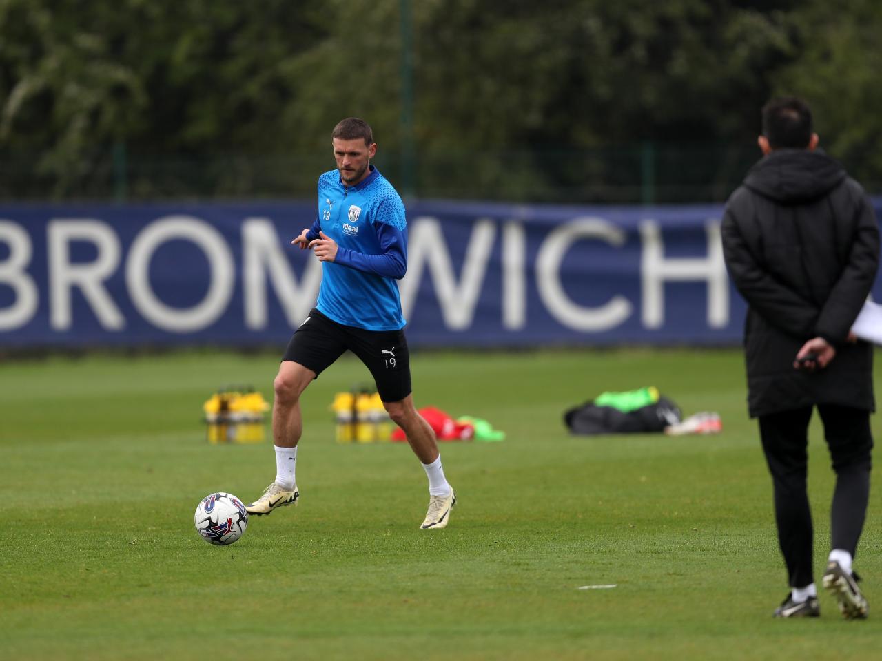 John Swift on the ball during a training session