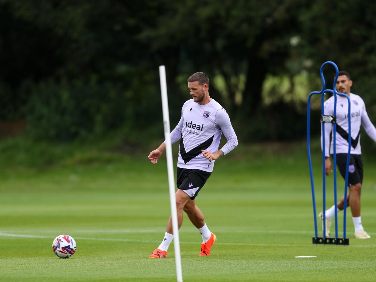 John Swift on the ball during a training session 