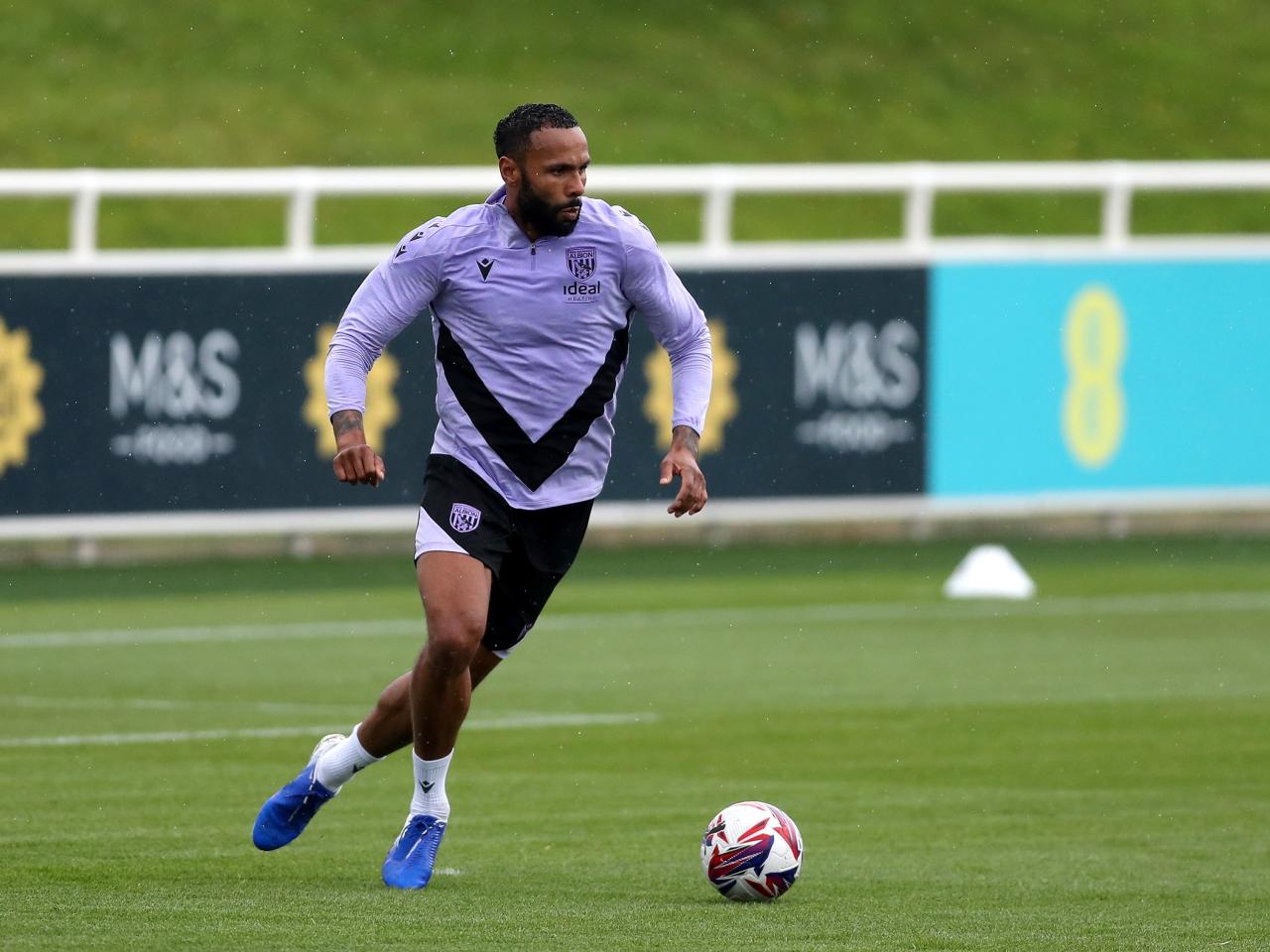 Kyle Bartley on the ball during a training session at St. George's Park