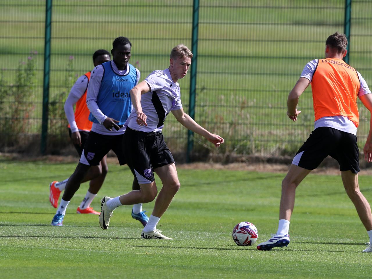 Torbjørn Heggem on the ball during training 