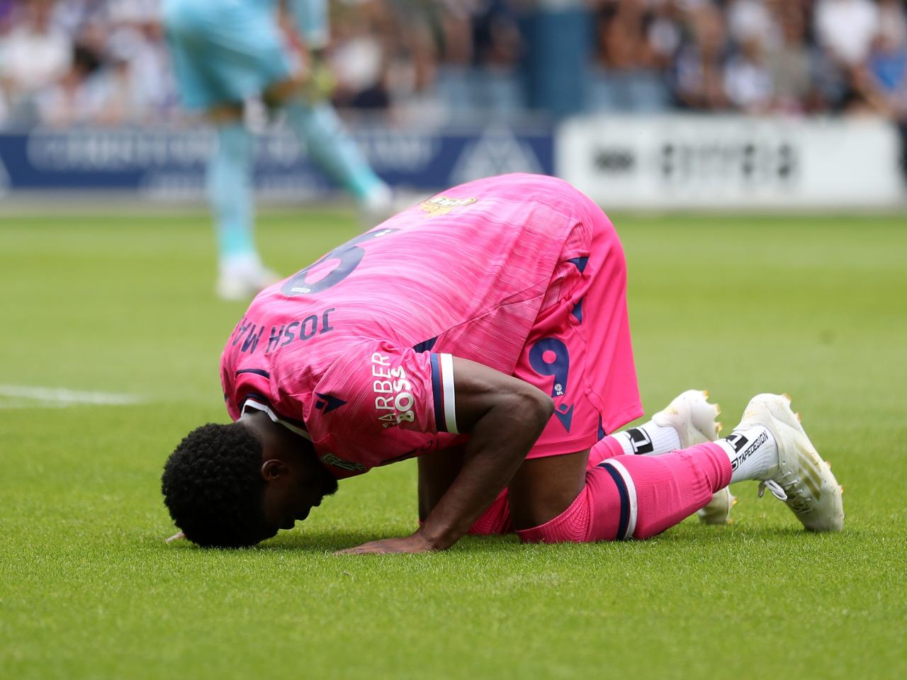 Josh Maja celebrates scoring his first goal at QPR 