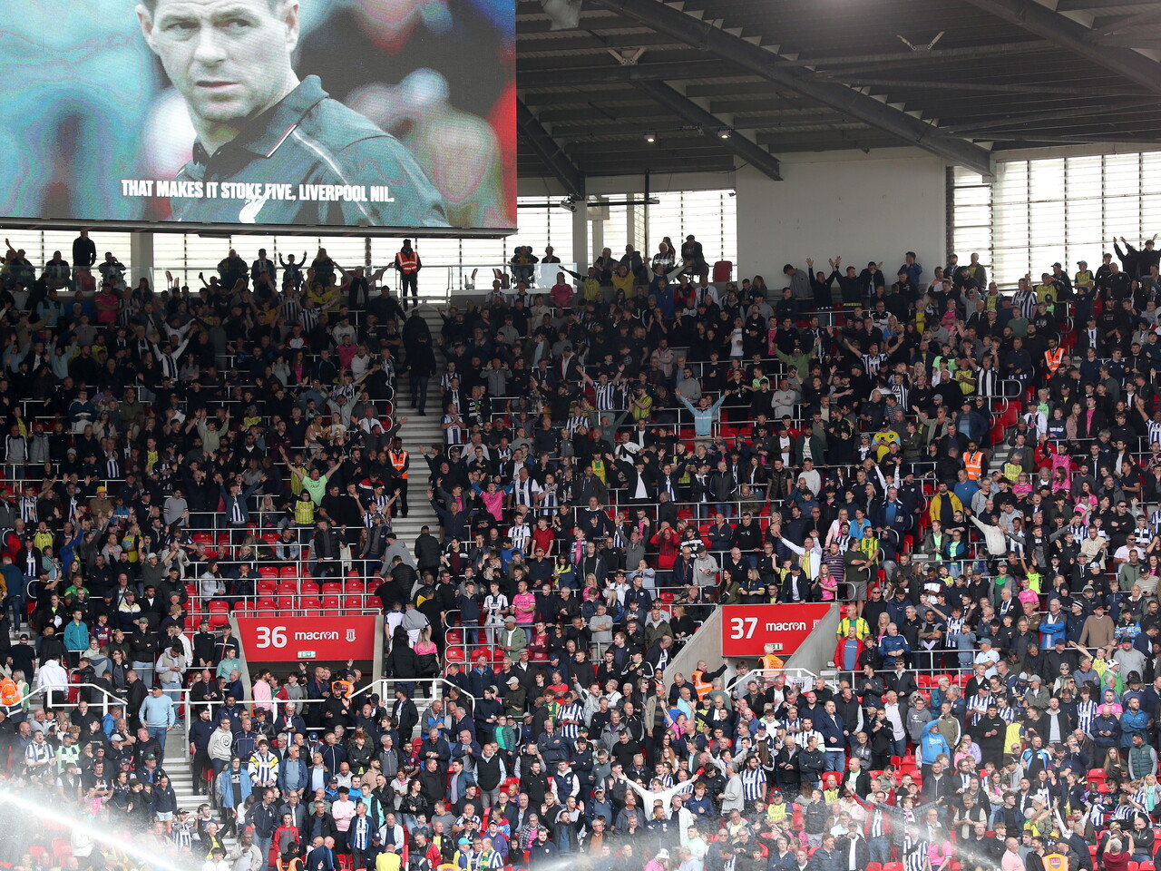 A photo of Albion away supporters Stoke City