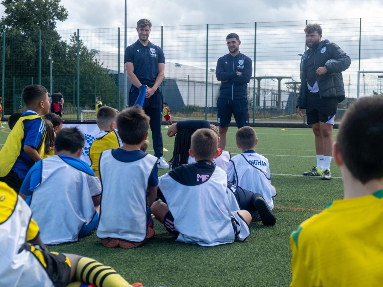 Alex Mowatt and Paddy McNair answer questions from camp participants.