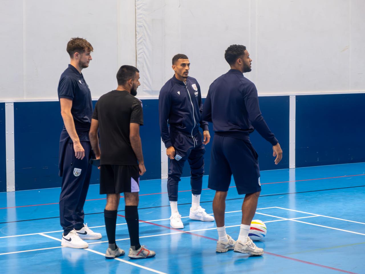 Albion first team players and Albion Blind's Eesa Amjid.