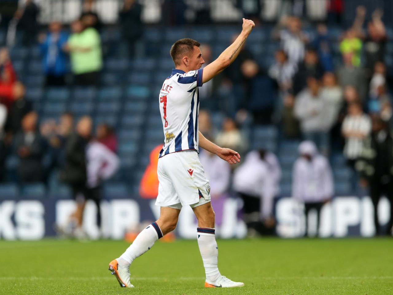 Jed Wallace with his thumb up after the game against Plymouth 