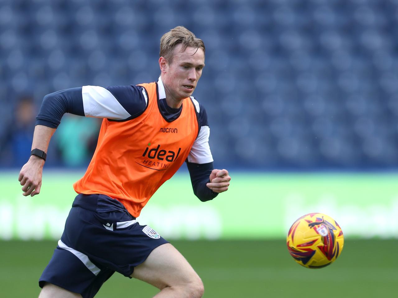 Torbjørn Heggem chasing the ball during a training session at The Hawthorns