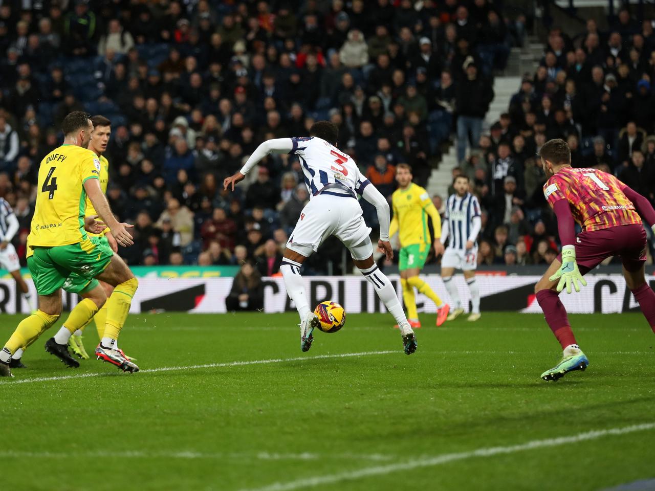 Mason Holgate scores against Norwich City 