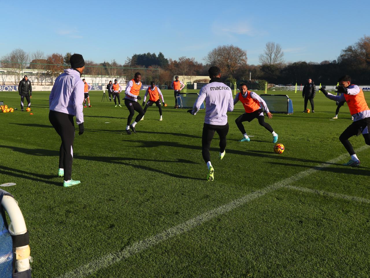 A general view of a small-sided game during training 