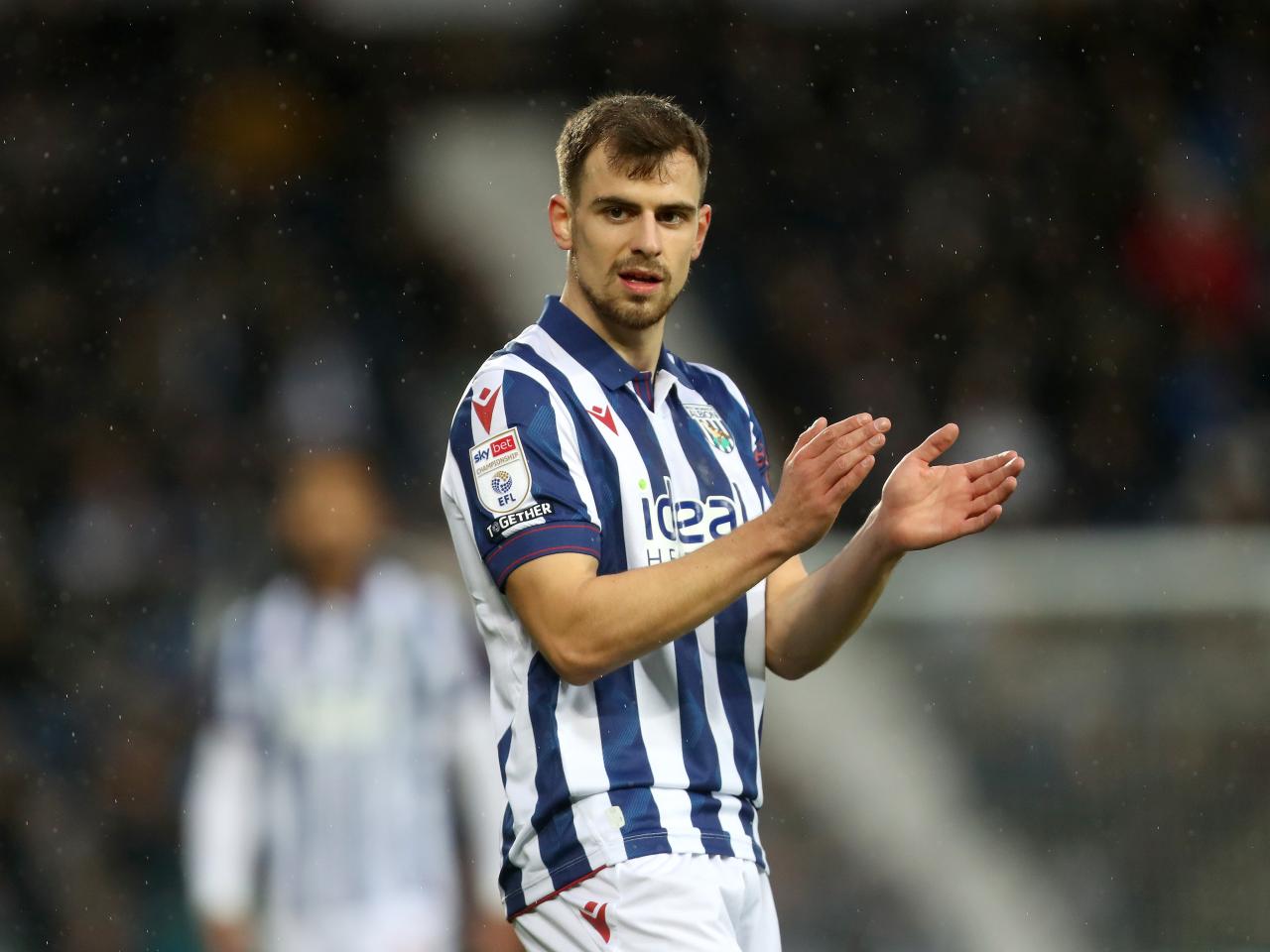 Jayson Molumby applauding Albion fans after the Norwich game