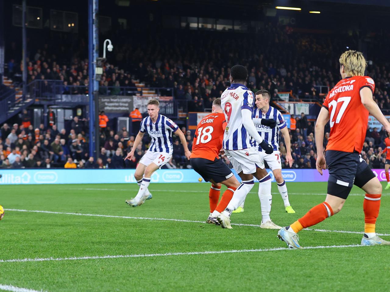 Josh Maja scores against Luton 