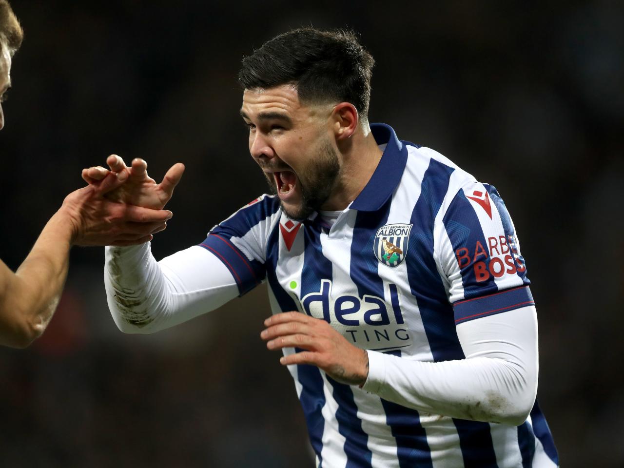 Alex Mowatt celebrates scoring against Coventry City 