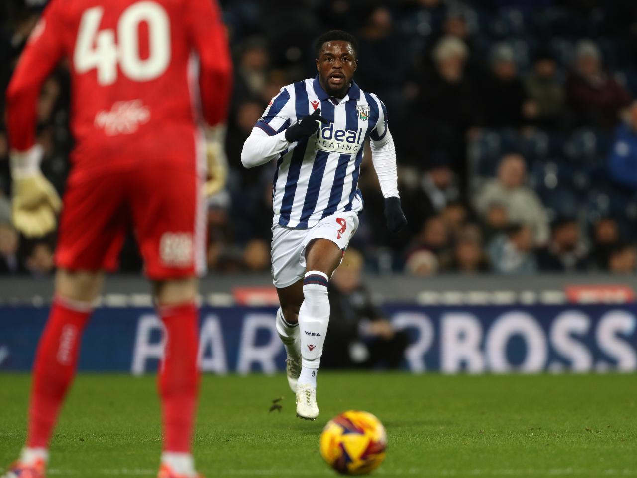 Josh Maja on the ball against Coventry City 