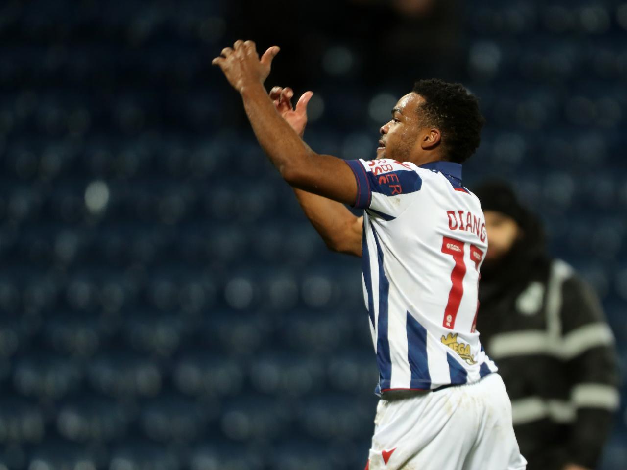 Grady Diangana celebrates after beating Bristol City 2-0