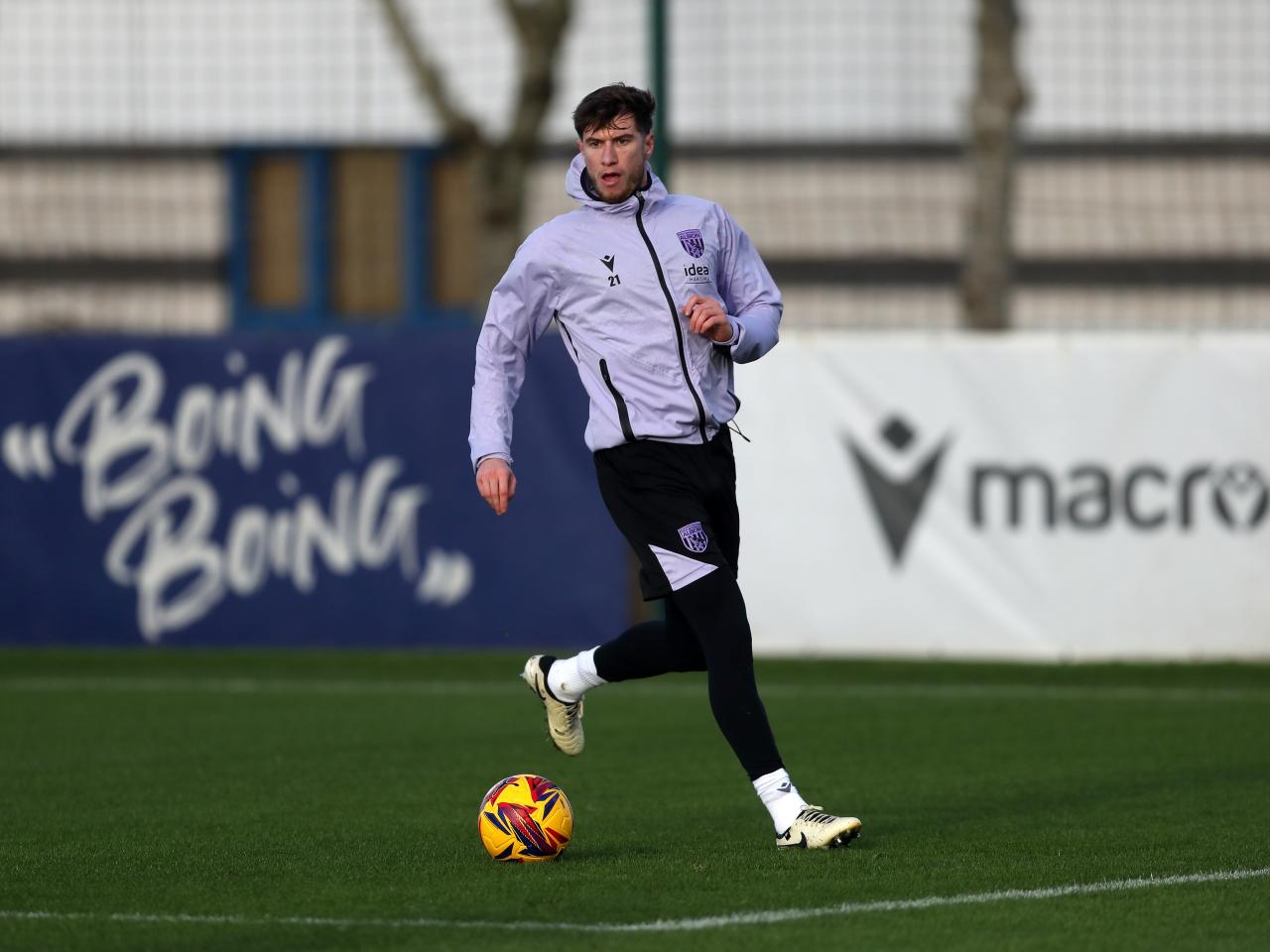 Paddy McNair on the ball during training