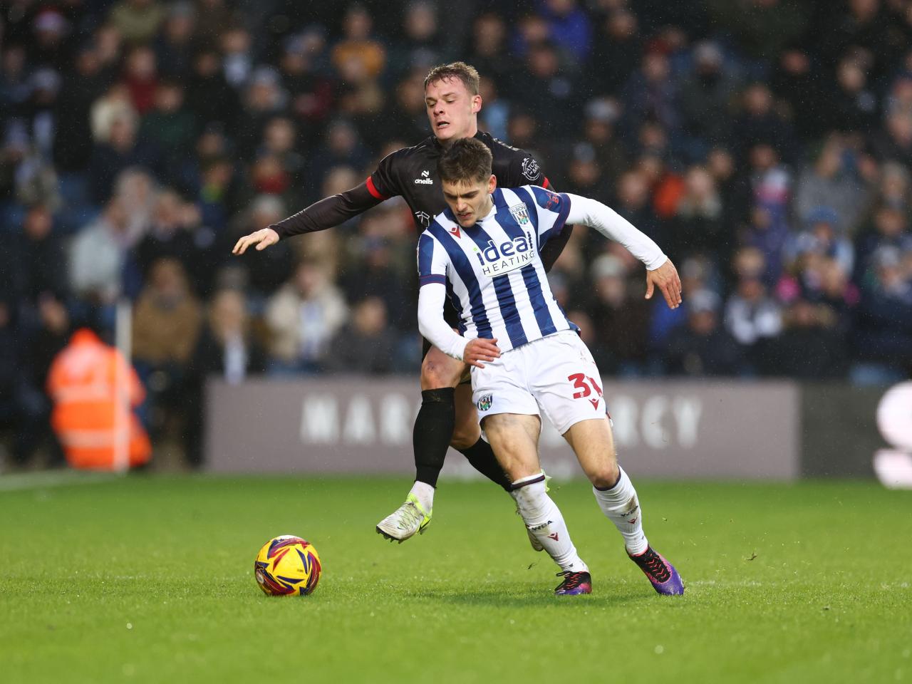 Tom Fellows in action against Bristol City 