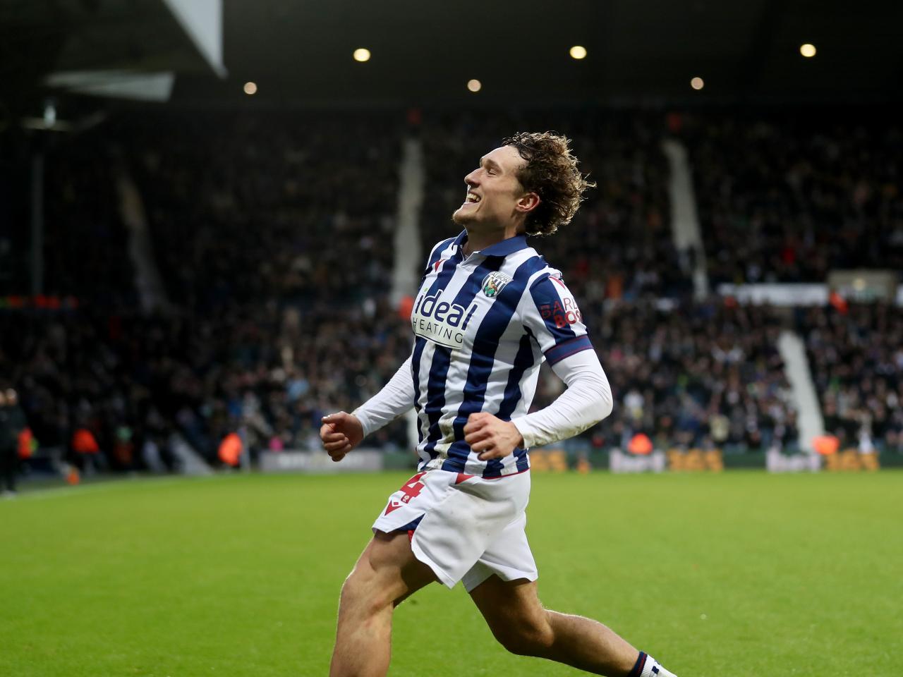 Callum Styles celebrates scoring against Preston