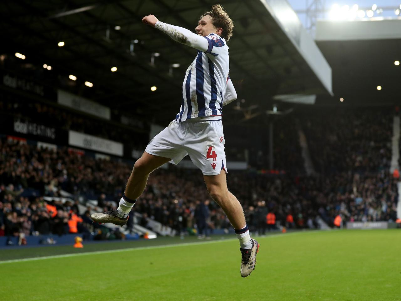 Callum Styles celebrates scoring against Preston