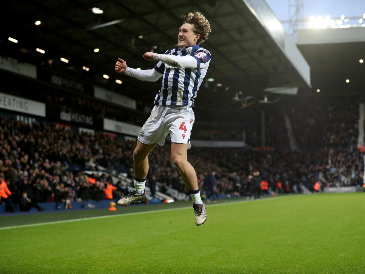 Callum Styles celebrates scoring against Preston