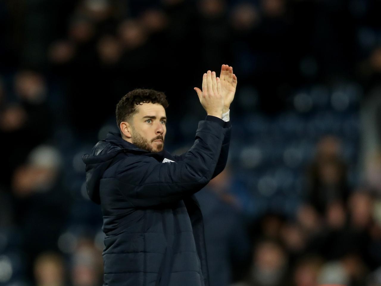 Mikey Johnston applauding Albion fans after beating Portsmouth