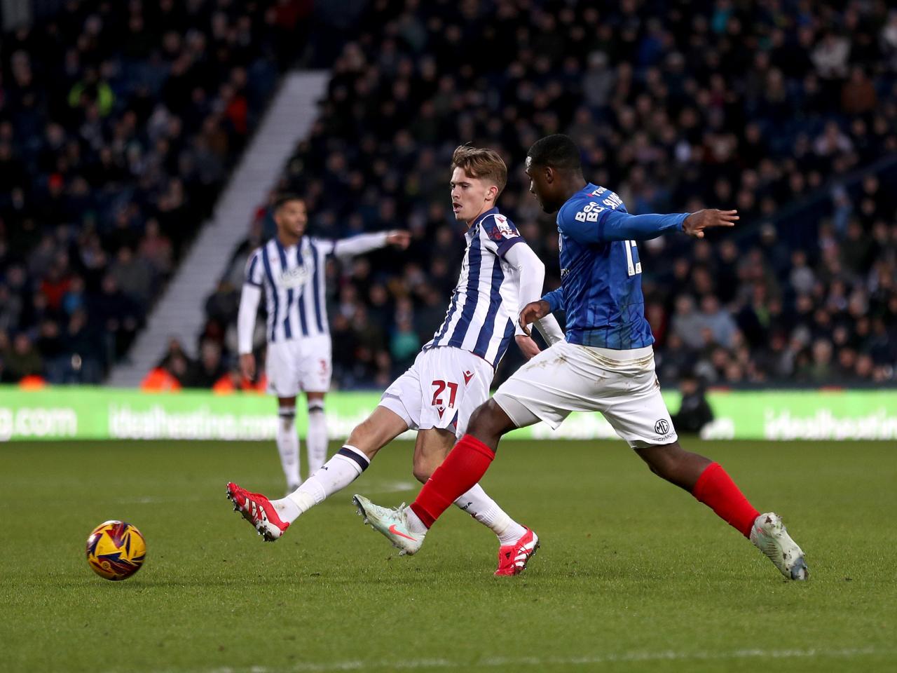 Isaac Price in action against Portsmouth