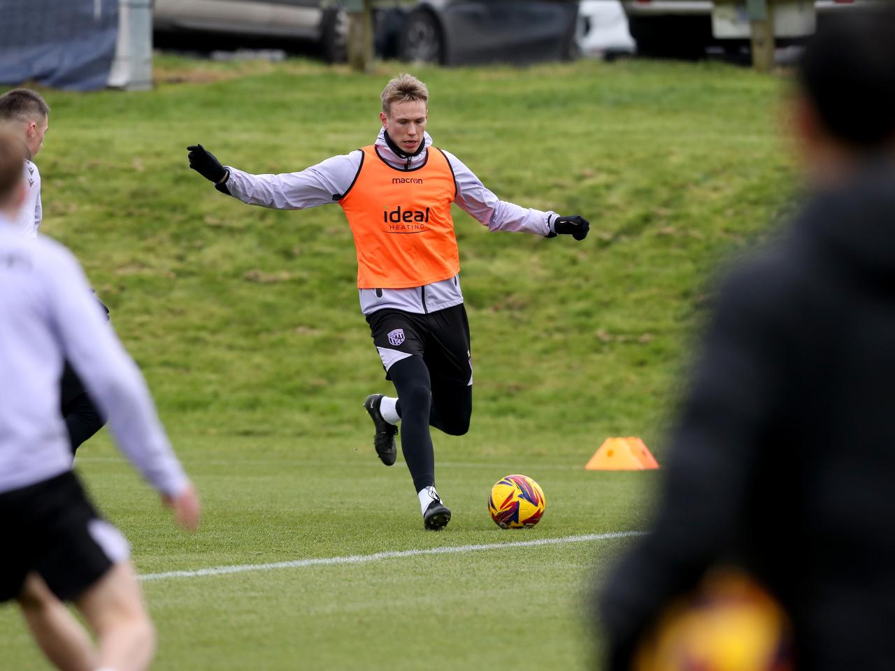 Torbjørn Heggem on the ball during a training session