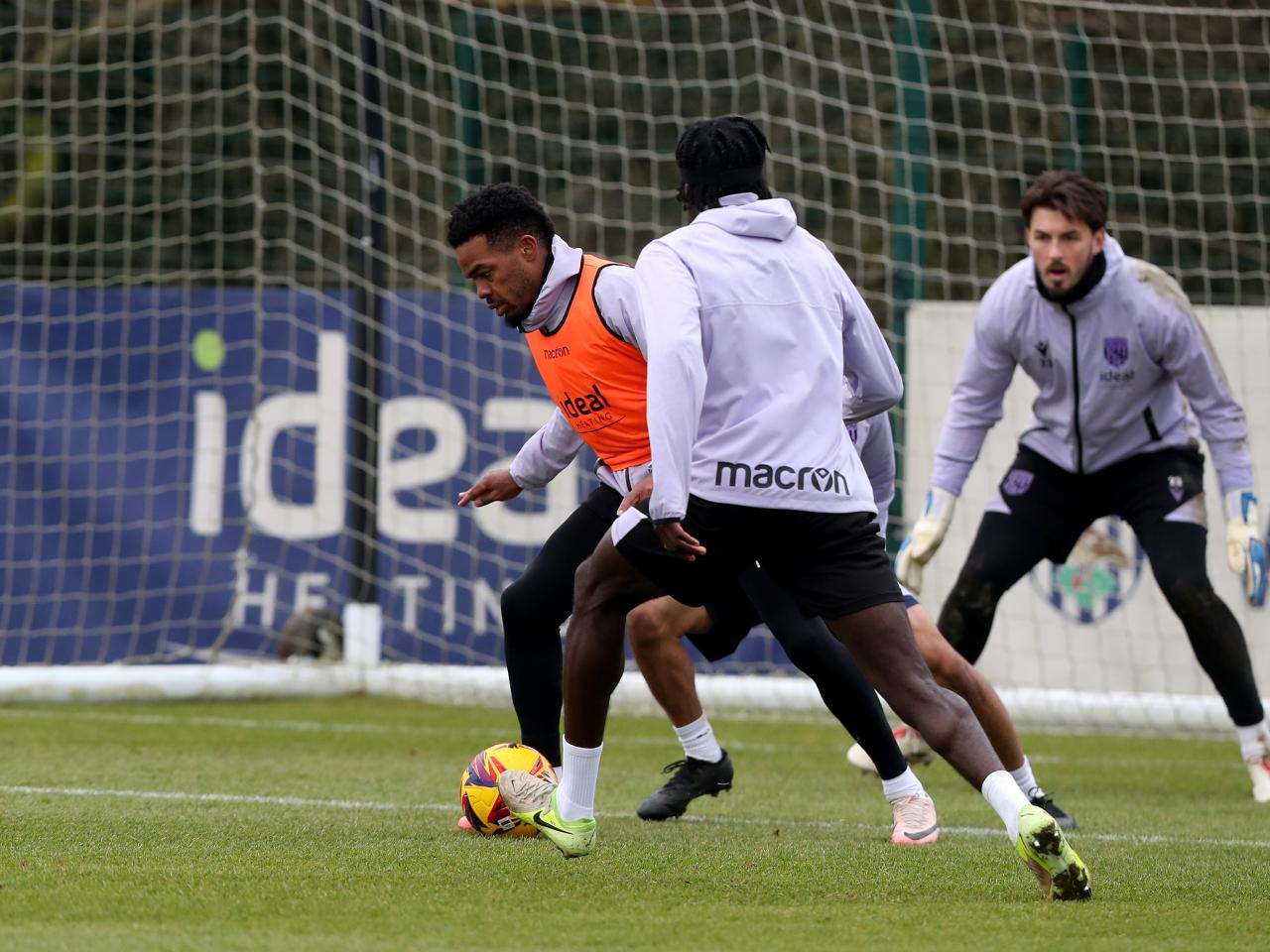 Grady Diangana on the ball during a training session