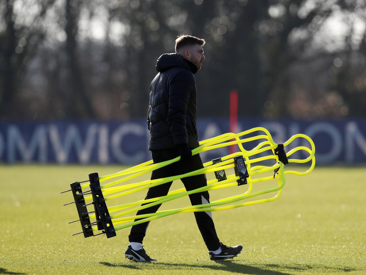 Albion players in training.