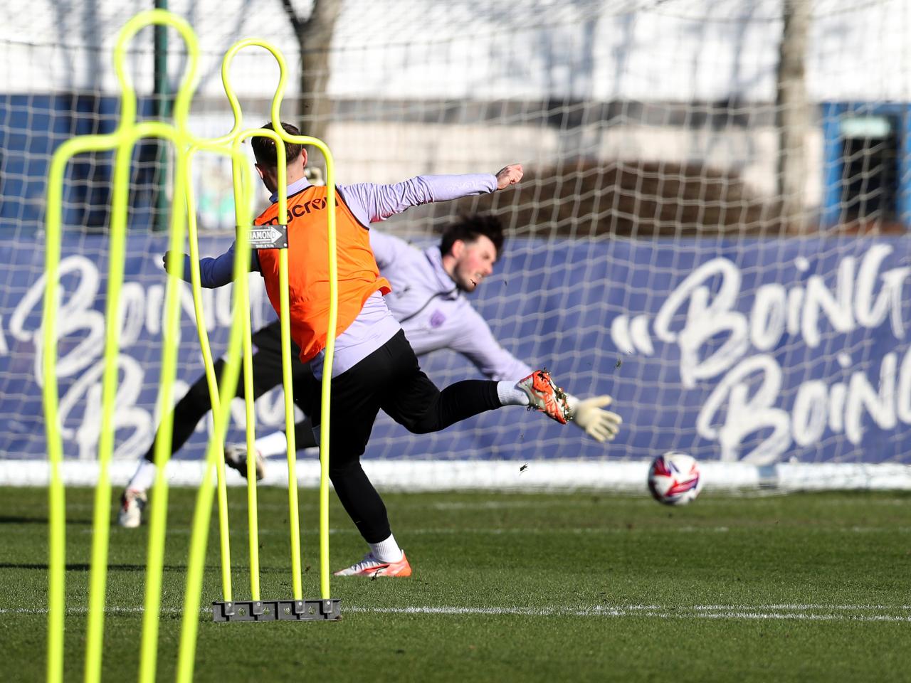 Albion players in training.