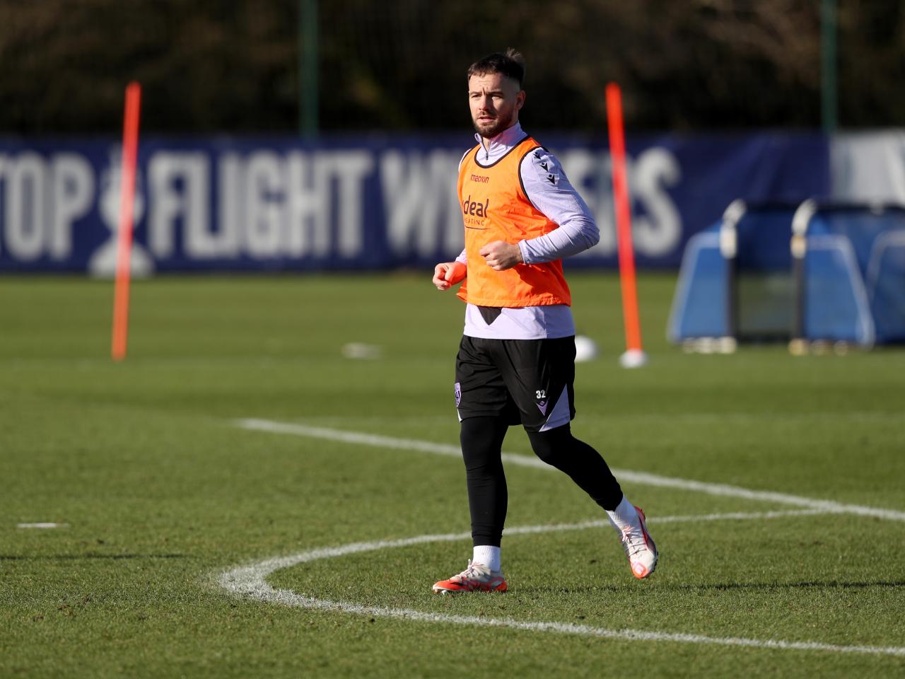 Albion players in training.