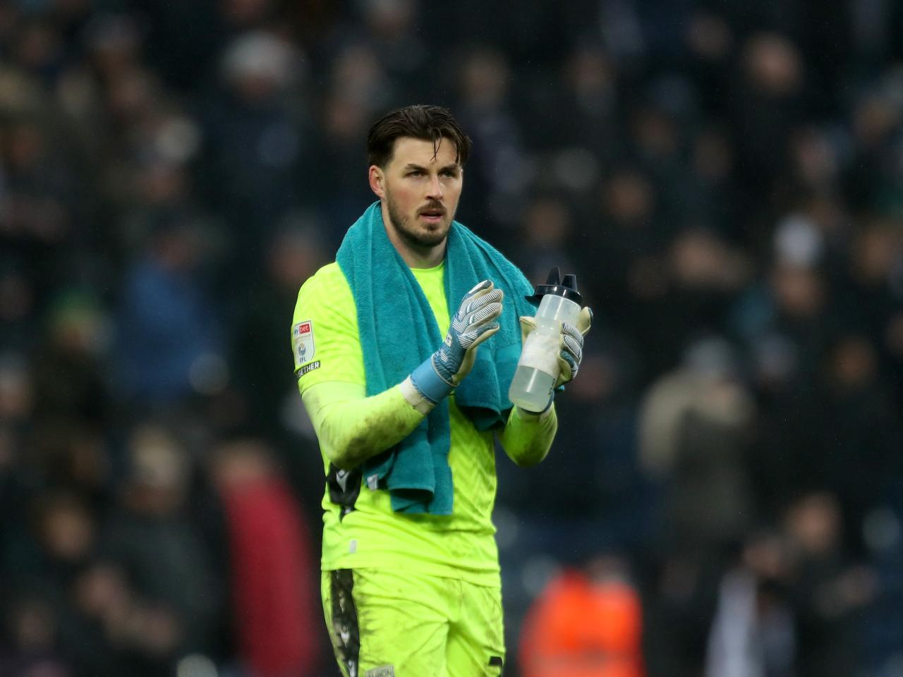 Joe Wildsmith applauding Albion fans after beating Sheffield Wednesday