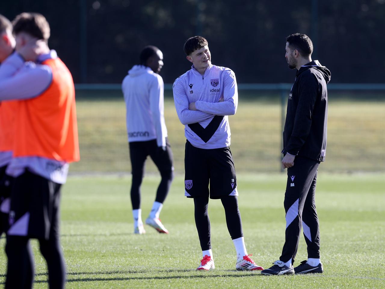 Albion players in training.
