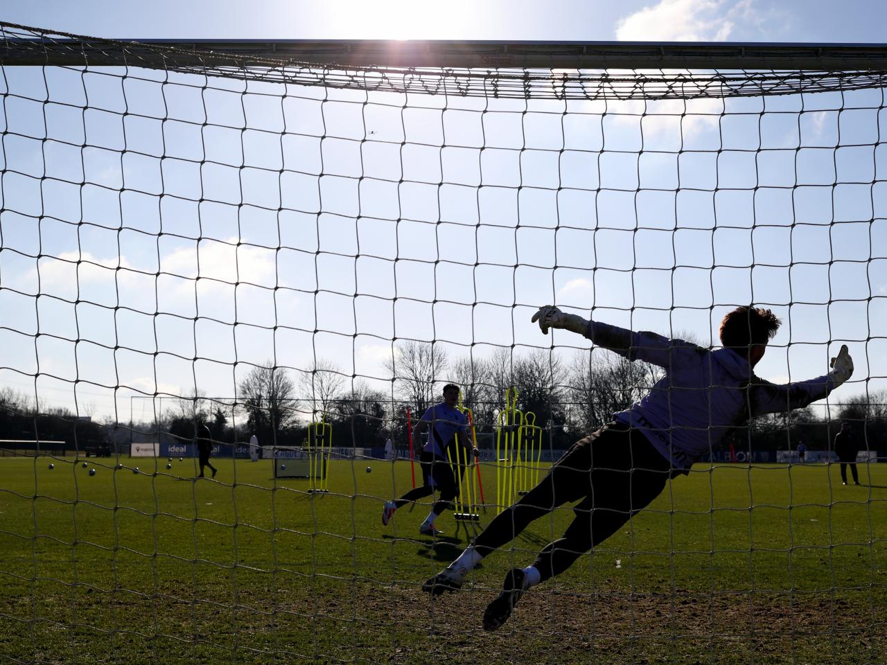 Albion players in training.