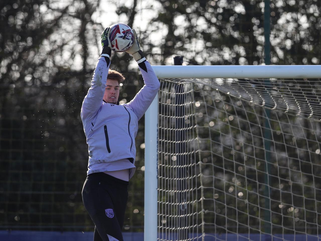 Albion players in training.